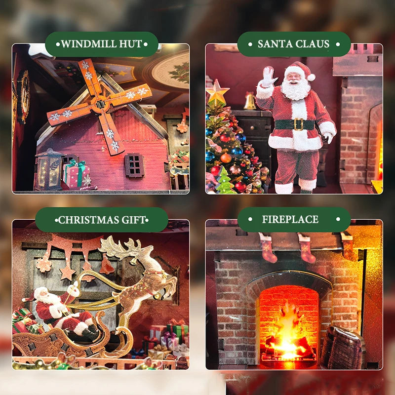 Merry Christmas DIY Wooden Dollhouse