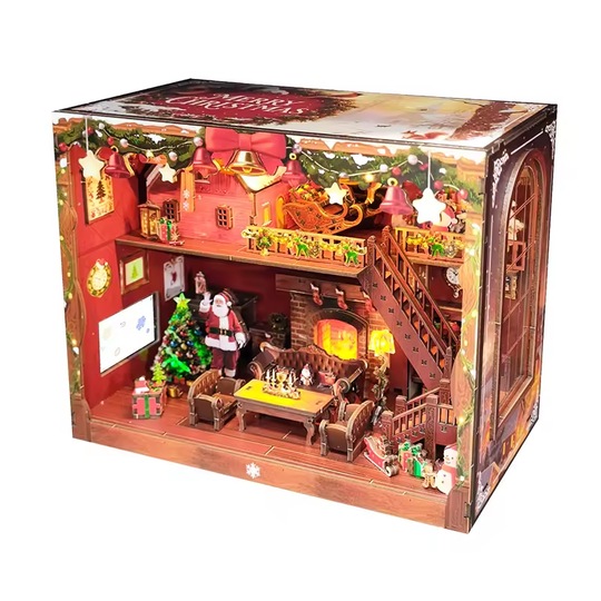 Merry Christmas DIY Wooden Dollhouse