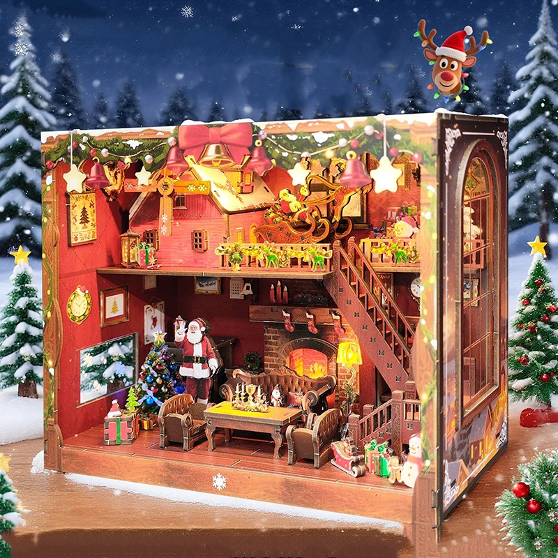 Merry Christmas DIY Wooden Dollhouse
