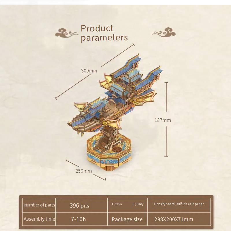 Vintage Airship 3D Wooden Puzzle