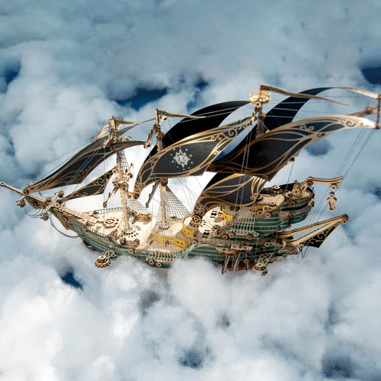 Future Pirate Steampunk Ship Model Kit 3D Wooden Puzzle Adventure