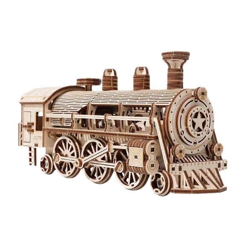 DIY Mechanical Steam Train 3D Wooden Puzzle – wewowood