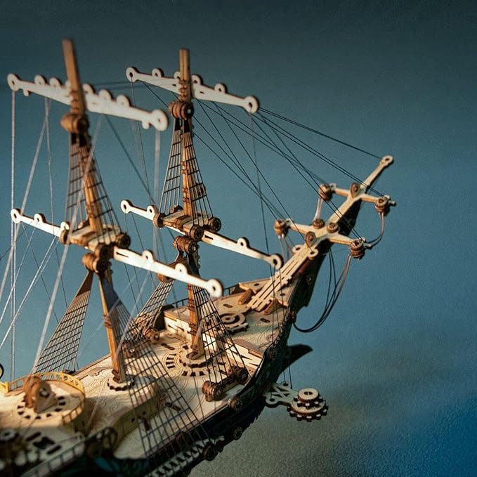 Future Pirate Steampunk Ship Model Kit 3D Wooden Puzzle Adventure