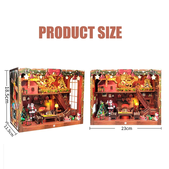 Merry Christmas DIY Wooden Dollhouse