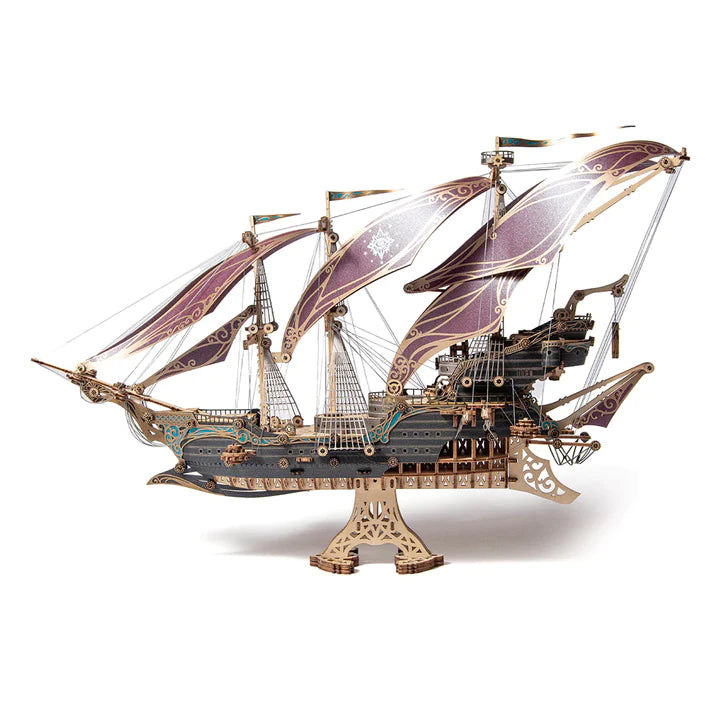 Future Pirate Steampunk Ship Model Kit 3D Wooden Puzzle Adventure