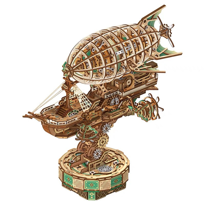 ジグソーパズル　デヴィッド・ウッツ　FLIGHTS OF FANCY 未開封 Sailing In Fog DIY 3D Mechanical Transmission 3D Wooden Puzzle