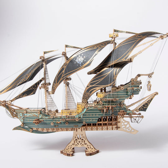 Future Pirate Steampunk Ship Model Kit 3D Wooden Puzzle Adventure