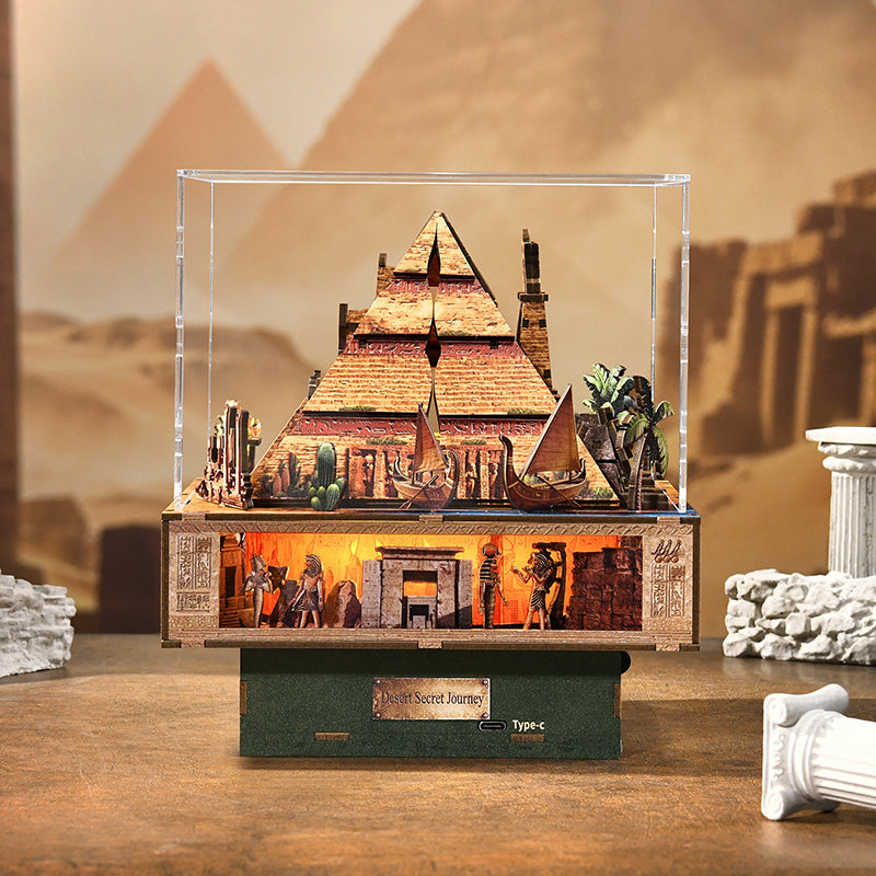 Desert Secret Journey Wooden Music Box Model