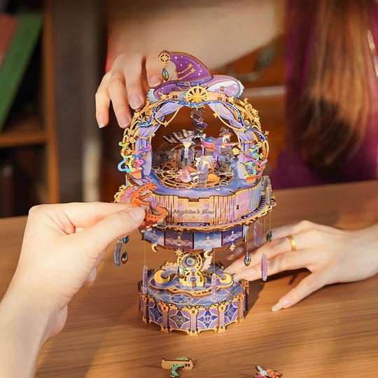 Magician’s Show DIY 3D Wooden Music Box Kit