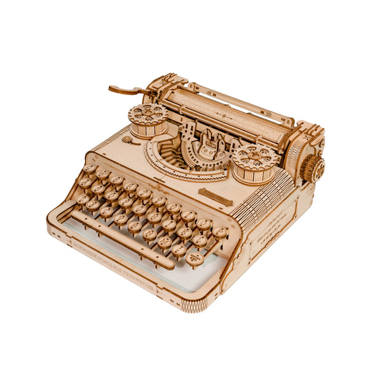 Vintage Mechanical Typewriter 3D Wooden Puzzle