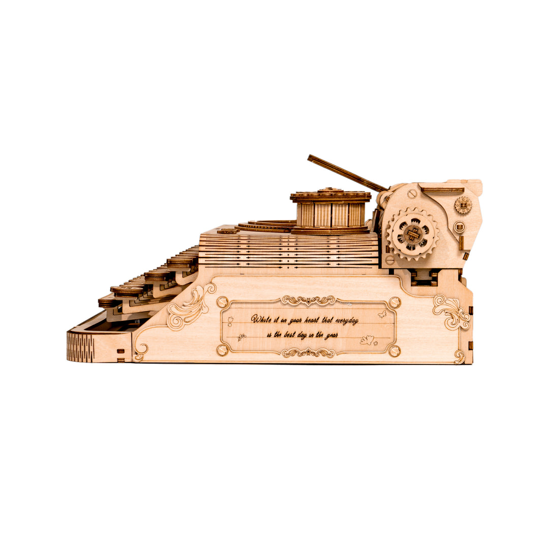Vintage Mechanical Typewriter 3D Wooden Puzzle