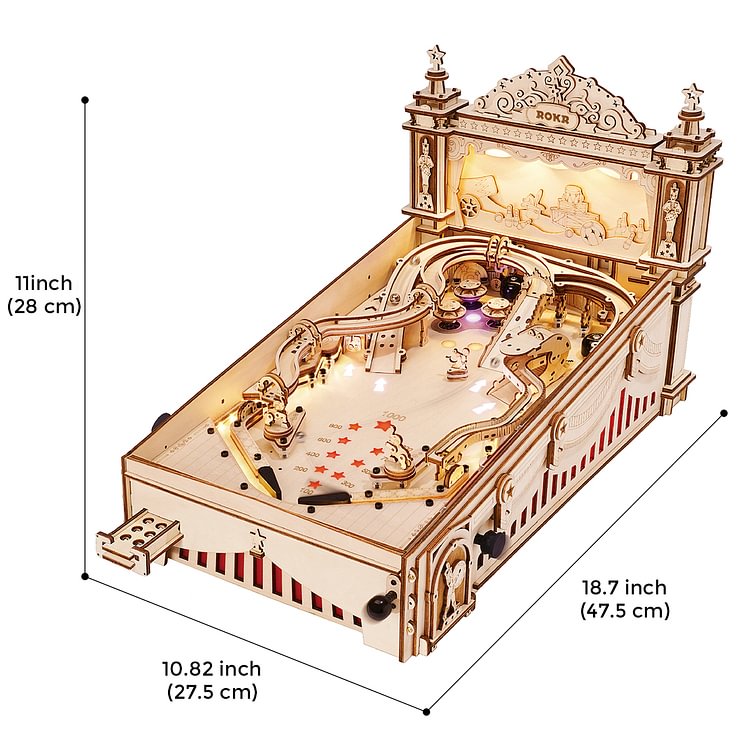 Interesting 3D Pinball Machine Wooden Puzzle