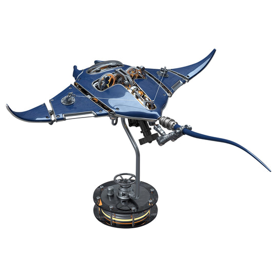 Innovative Mechanical Steampunk Style Manta Ray 3D Metal Model