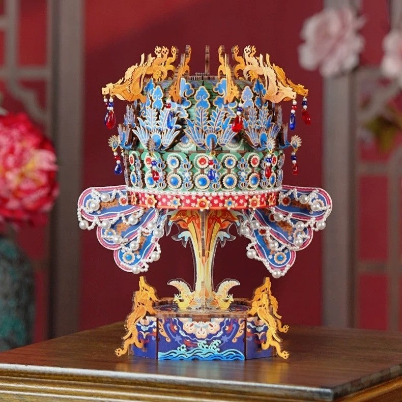 Phoenix Crown Music Box 3D Wooden Puzzle