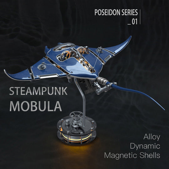 Innovative Mechanical Steampunk Style Manta Ray 3D Metal Model