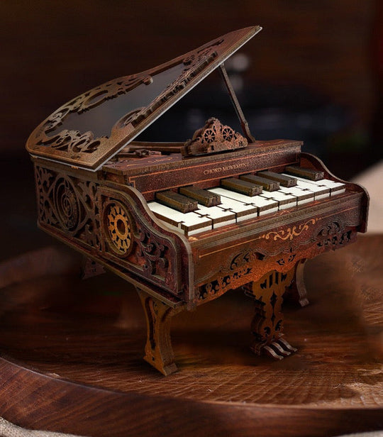 Retro Piano Music Box 3D Wooden Puzzle