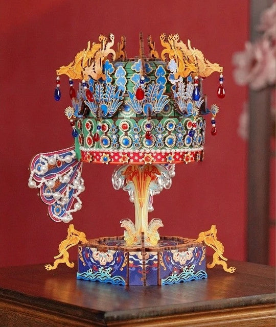 Phoenix Crown Music Box 3D Wooden Puzzle