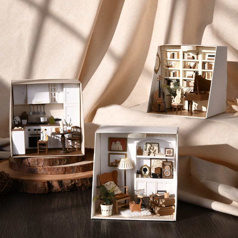 CUTEROOM Kit De Maison De Poupées En Bois à Faire Soi-Même En