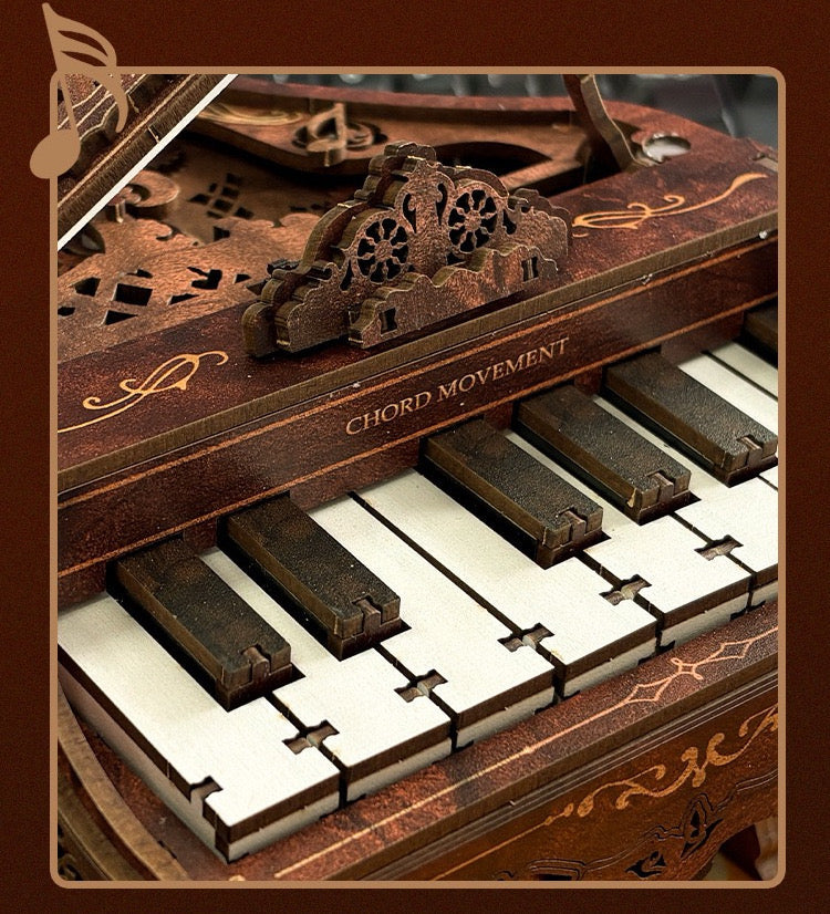 Retro Piano Music Box 3D Wooden Puzzle