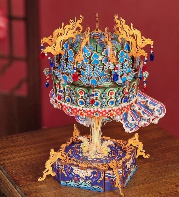 Phoenix Crown Music Box 3D Wooden Puzzle