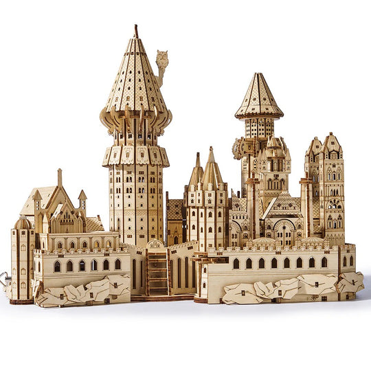 Magic School Castle 3D Wooden Puzzle with Music Box