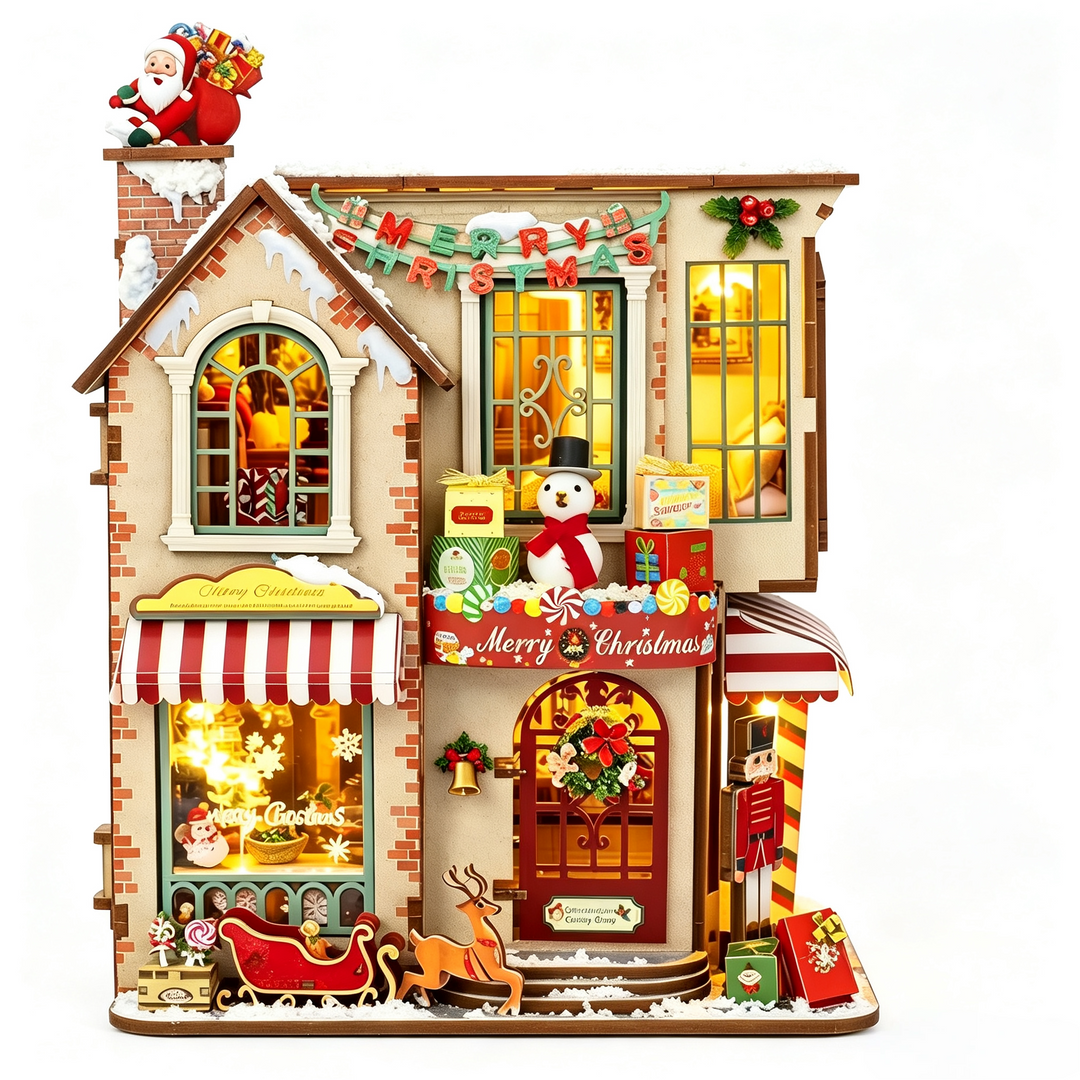Enchanted Christmas Cottage DIY Miniature House Kit