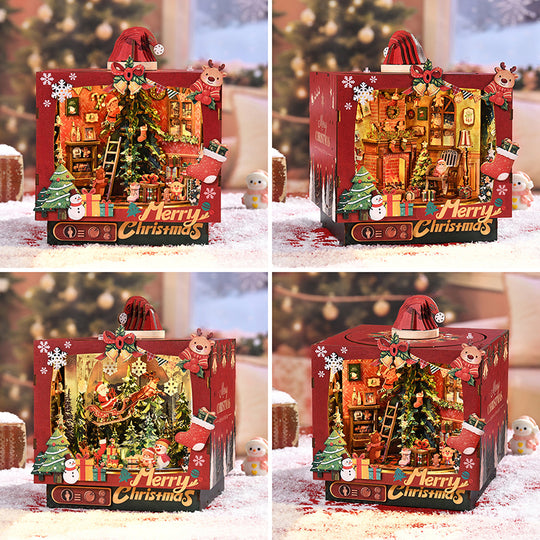 Christmas Triple Scene DIY Book Nook Kit