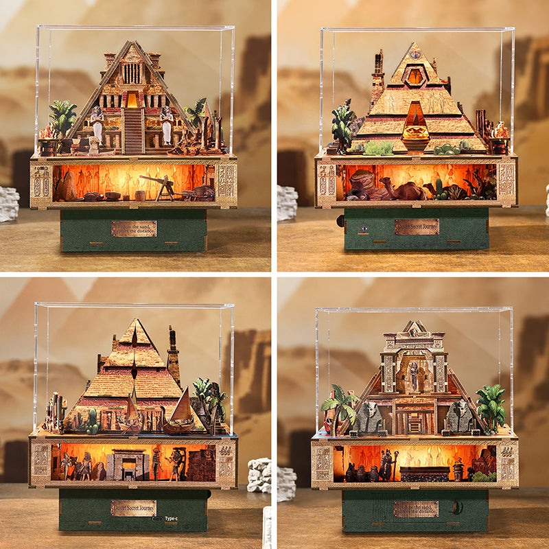 Desert Secret Journey Wooden Music Box Model