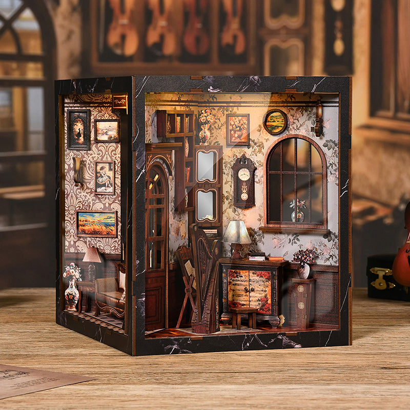 European Melody Music Instrument Box DIY Book Nook Kit