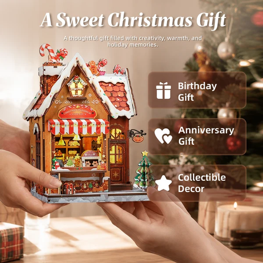 Christmas Gingerbread Cottage DIY Miniature House