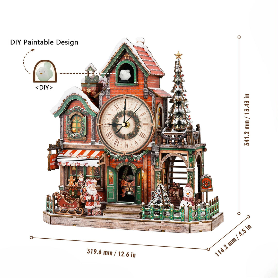 Christmas Cuckoo Clock House 3D Wooden Puzzle