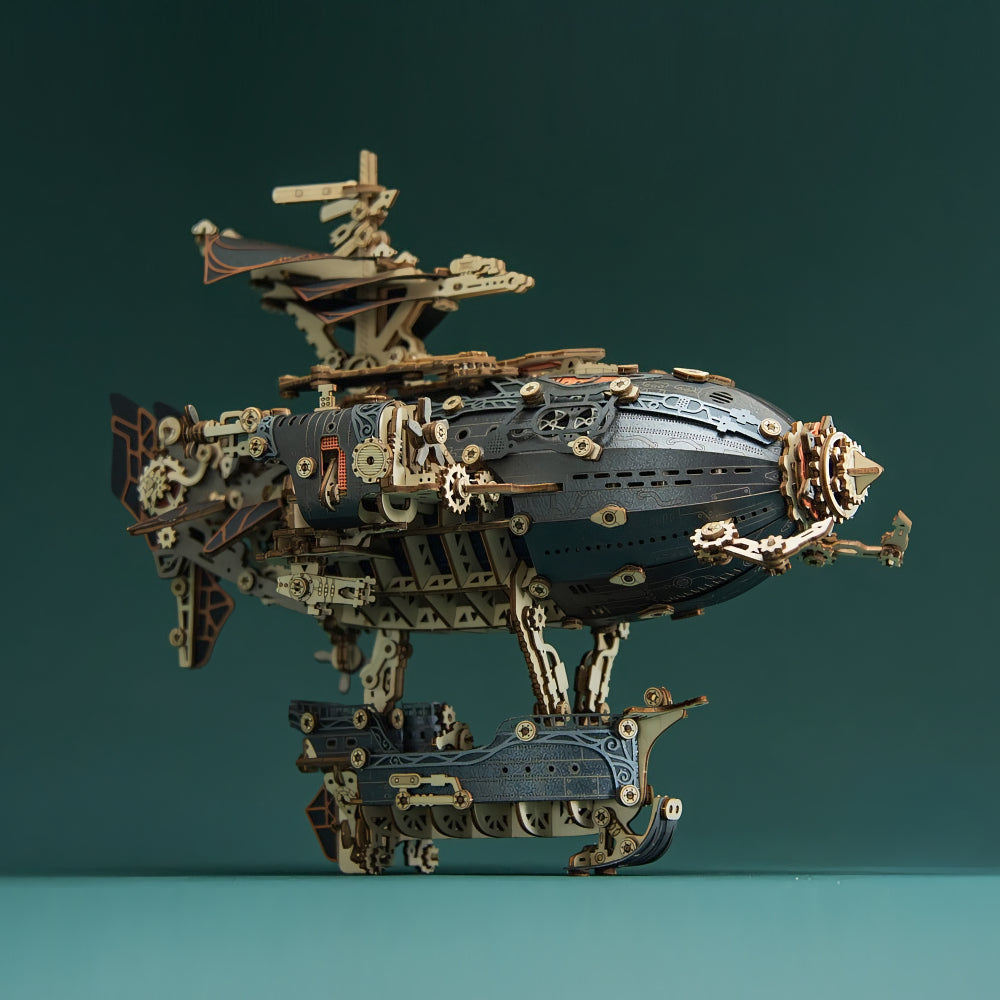 Victorian Fantasy Steampunk Airship 3D Wooden Puzzle