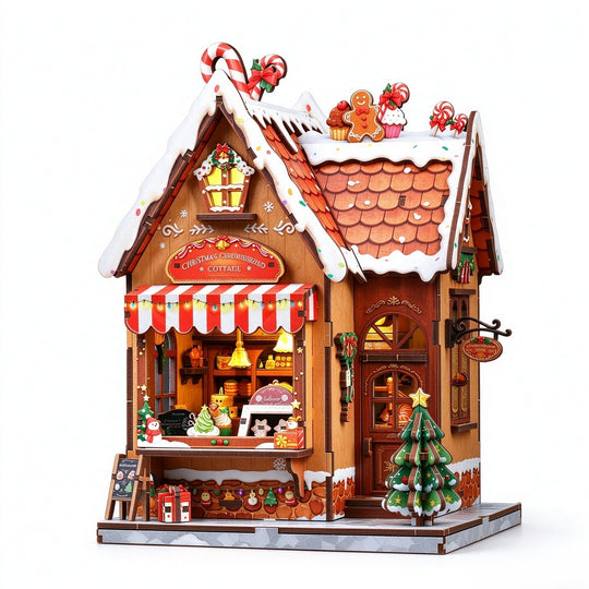 Christmas Gingerbread Cottage DIY Miniature House