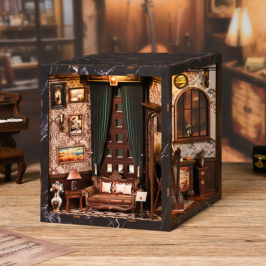 European Melody Music Instrument Box DIY Book Nook Kit