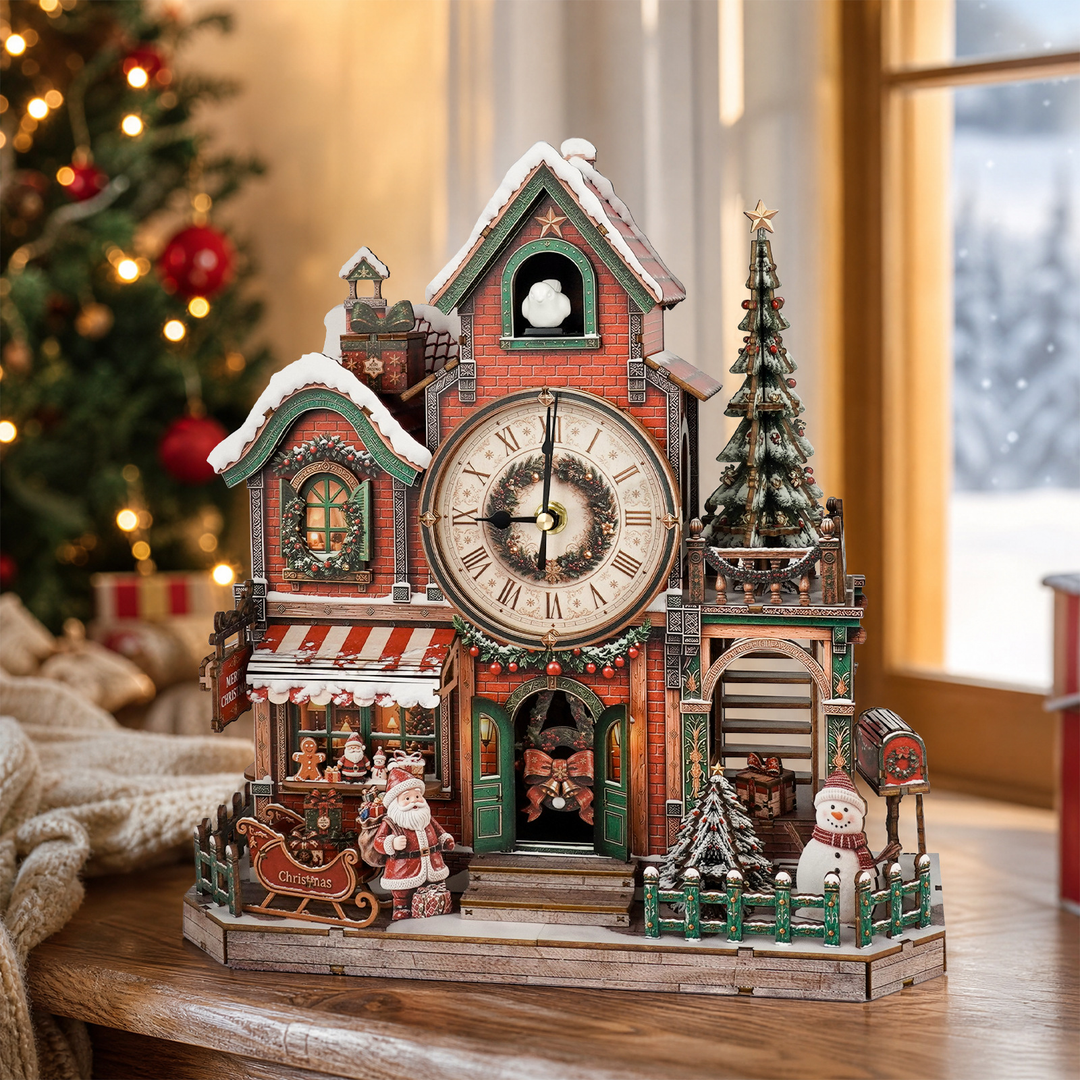 Christmas Cuckoo Clock House 3D Wooden Puzzle