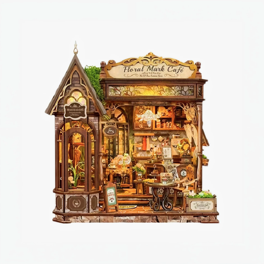 Floral Mark Café DIY Miniature House Kit