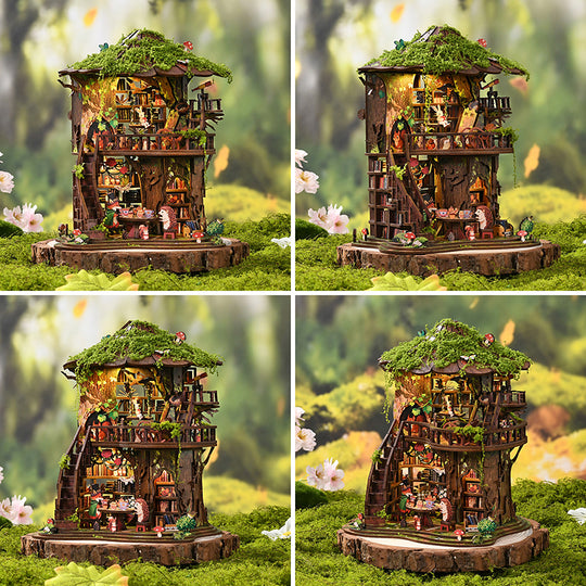 Wewowood Forest Language Tea Book DIY Miniature House