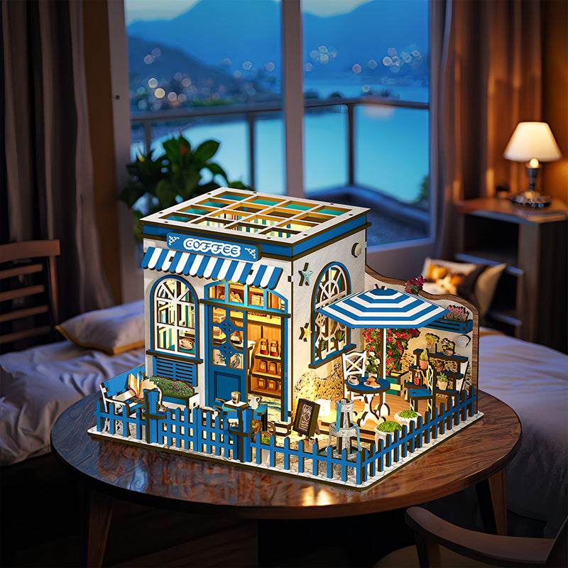Santorini Sun Coffee DIY Miniature House