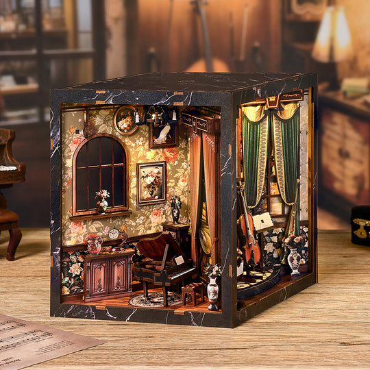 European Melody Music Instrument Box DIY Book Nook Kit