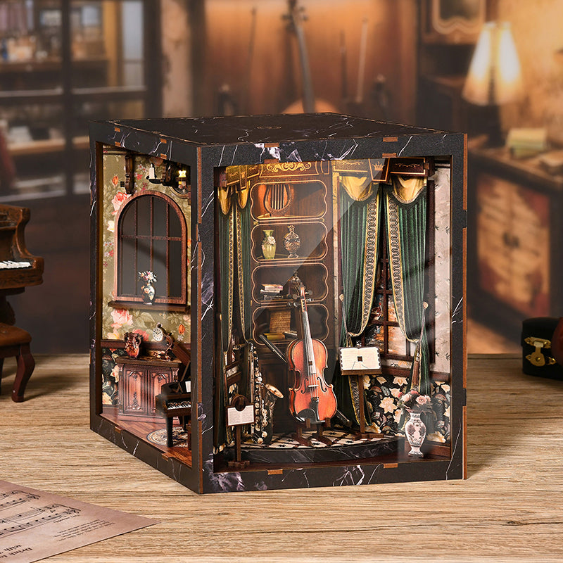 European Melody Music Instrument Box DIY Book Nook Kit