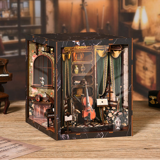 European Melody Music Instrument Box DIY Book Nook Kit