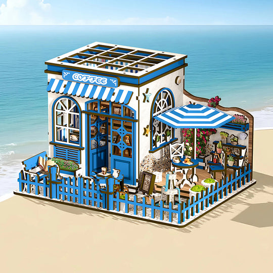 Santorini Sun Coffee DIY Miniature House