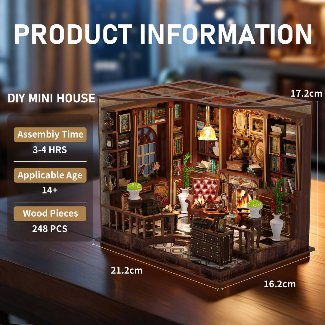 Left Bank Study Room DIY Miniature House Kit