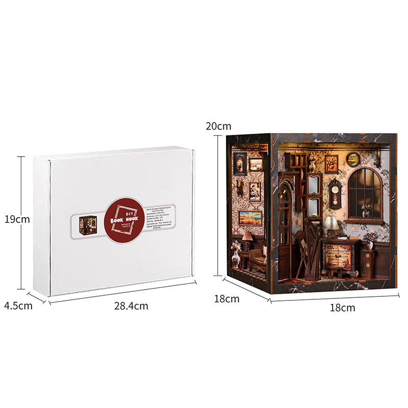 European Melody Music Instrument Box DIY Book Nook Kit