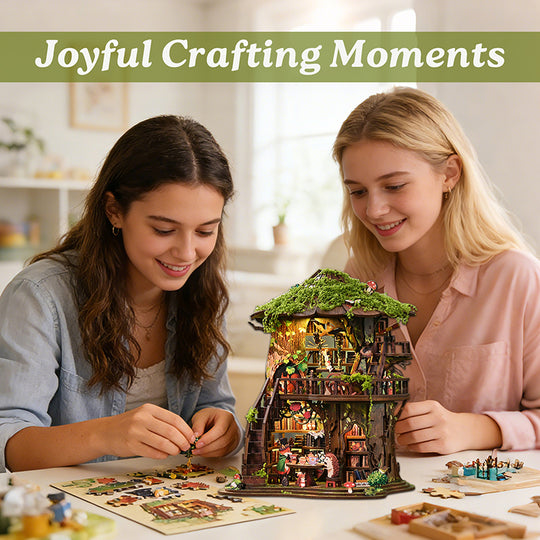 Wewowood Forest Language Tea Book DIY Miniature House