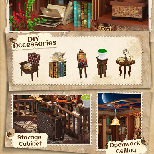 Left Bank Study Room DIY Miniature House Kit
