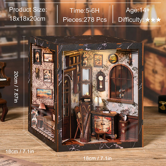 European Melody Music Instrument Box DIY Book Nook Kit
