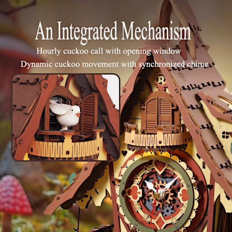 Vintage Cuckoo Clock DIY 3D Wooden Puzzle Kit