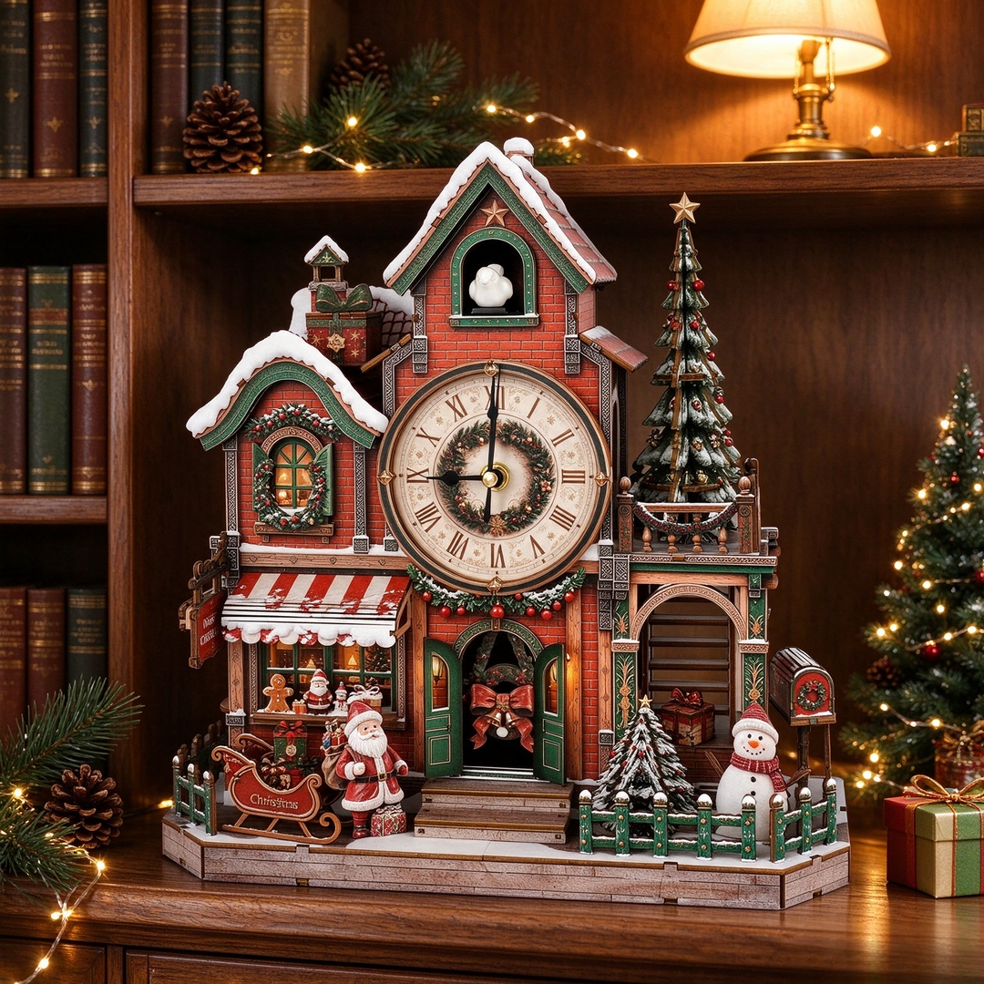 Christmas Cuckoo Clock House 3D Wooden Puzzle