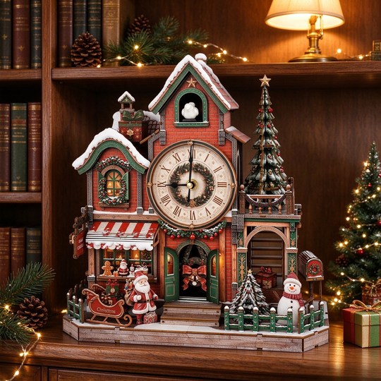 Christmas Cuckoo Clock House 3D Wooden Puzzle
